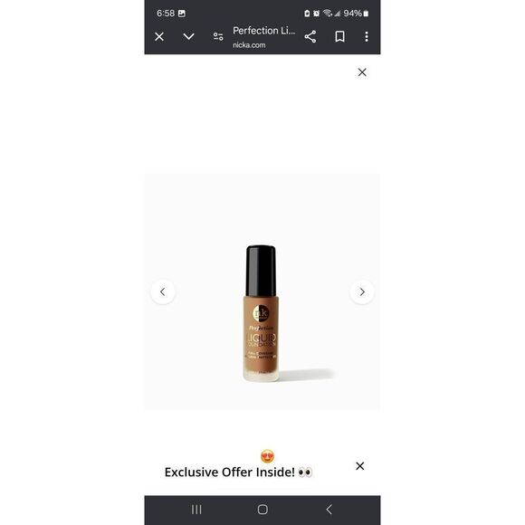 New Lot of 2 Sealed NK Makeup Perfection Liquid Foundation FFPF10 Mahogany - Picture 1 of 4